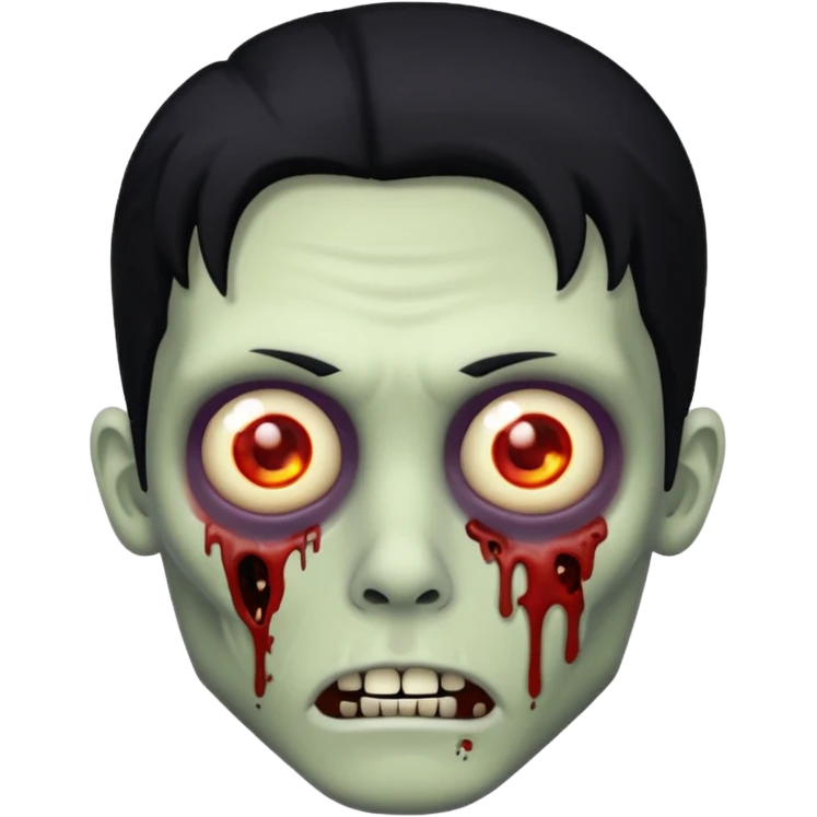 zombie with black hair emoji