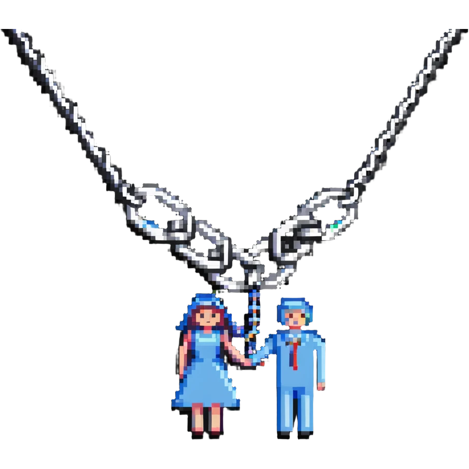 couple connected by a chain emoji