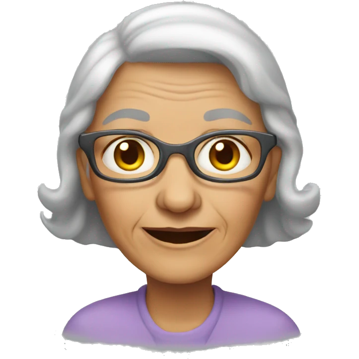 an elderly woman emoji
