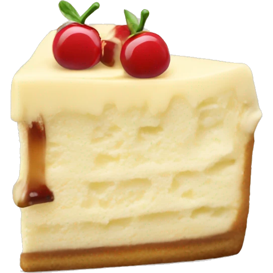 Smacking cheesecake emoji