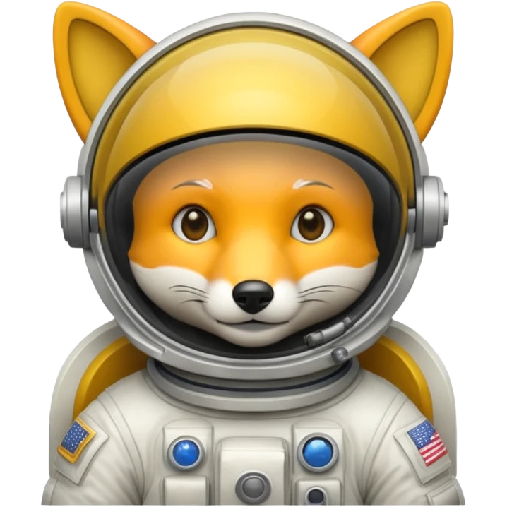 yellow fox astronaut emoji