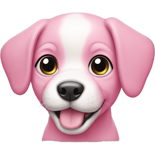 Pink puppy emoji