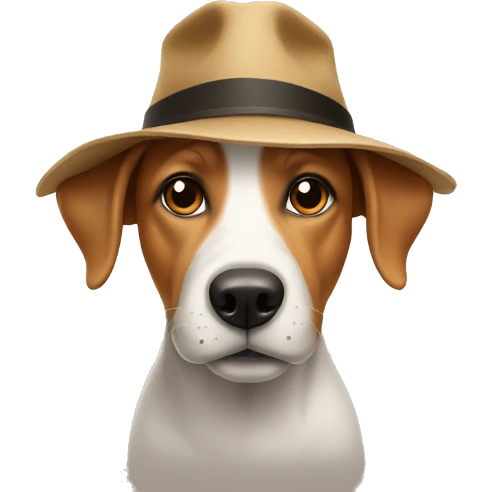 Dog wearing hat emoji