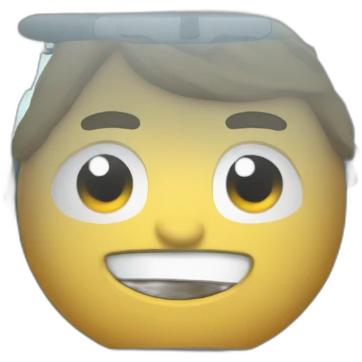 Windshield with a rock chip emoji