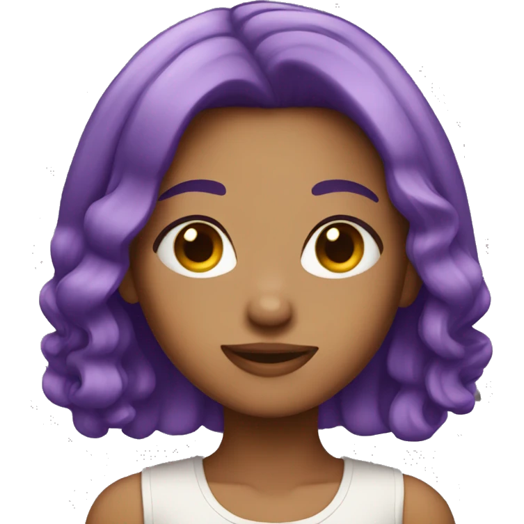 purple hair girl emoji