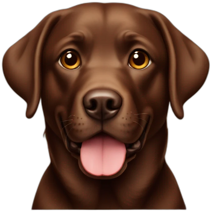 Labrador chocolat emoji