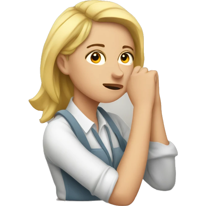 Allie tired and working hard emoji