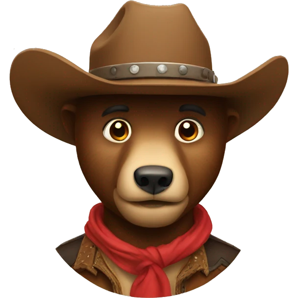 Bear cowboy emoji