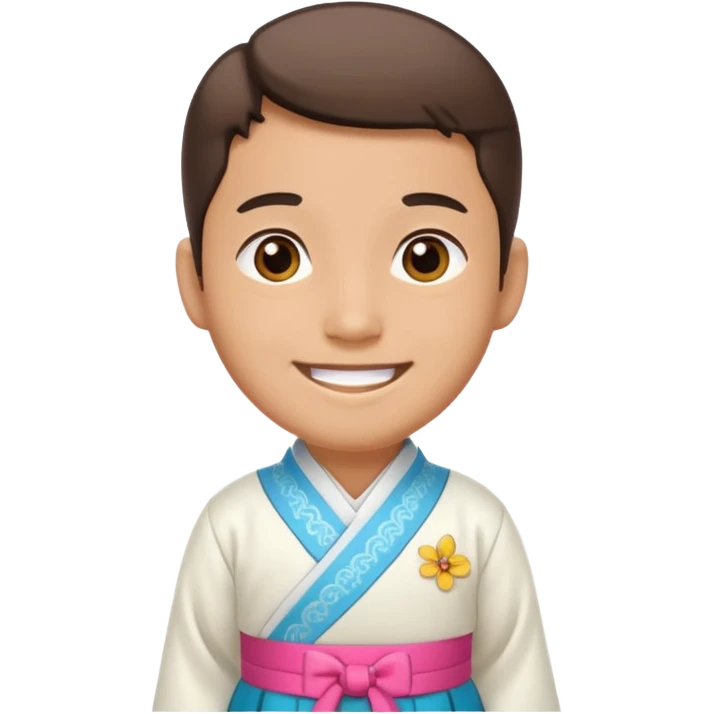 man in white hanbok emoji