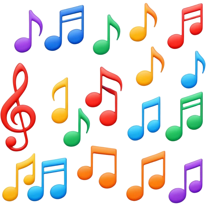 signos de musica de colores emoji