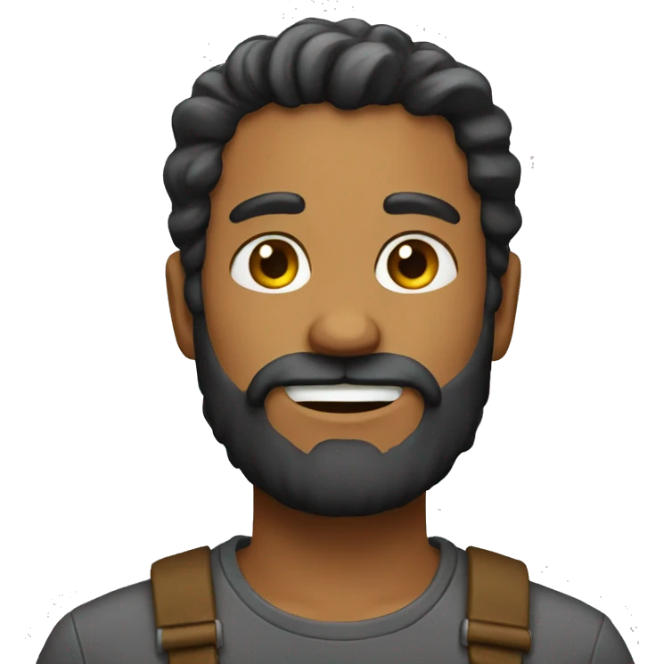 he has a beard emoji