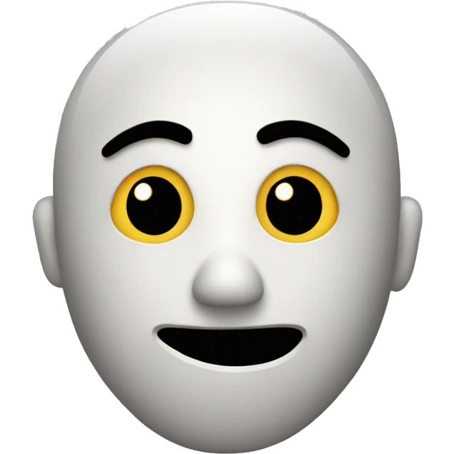 Sad person, with a happy mask emoji