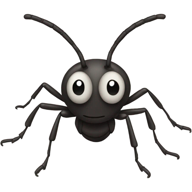 Ant with curly hairs emoji