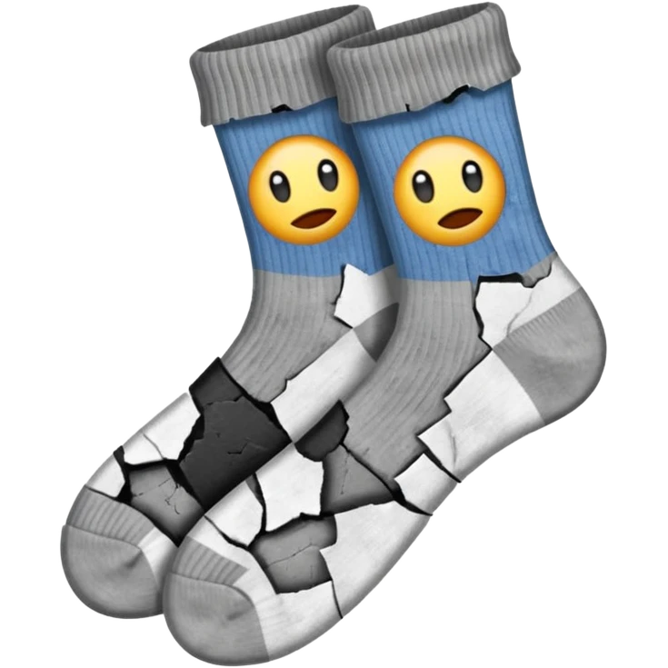 old dirty broken pair of socks emoji