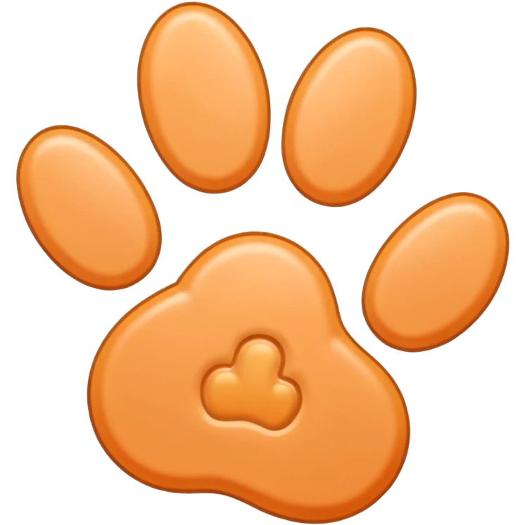 a very light pale pastel orange #ffbe8c pawprint emoji
