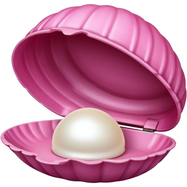 Pink clamshell with pearl inside emoji