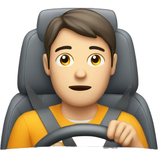 Driving learner stressed emoji