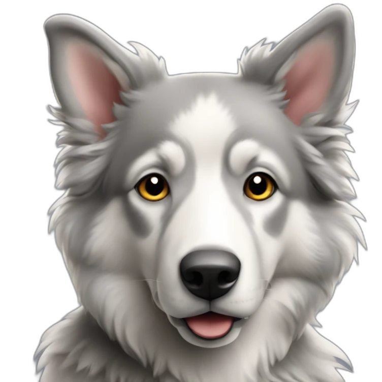 grey australian sherpherd perfil de 4 patas emoji