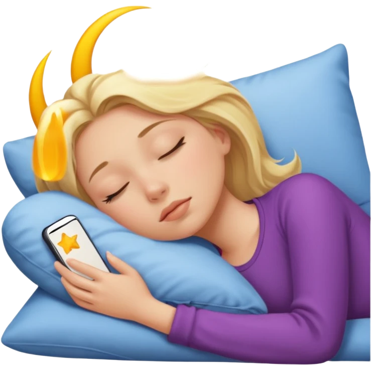 Blonde girl taking a nap  emoji
