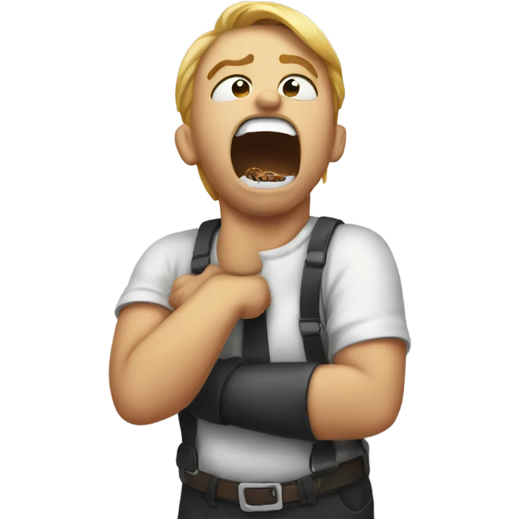 Emoji choking itself emoji