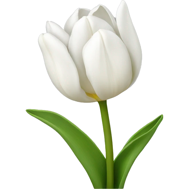white tulips emoji