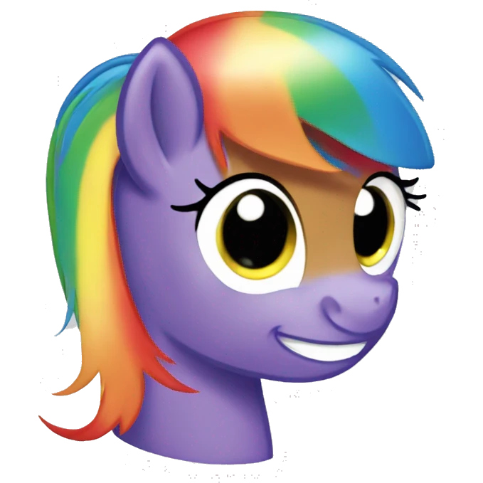 my little pony rainbow effect emoji