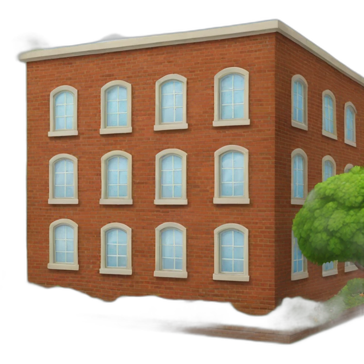 brick and garden outside building emoji