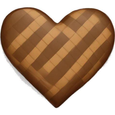 Brown plaid heart emoji