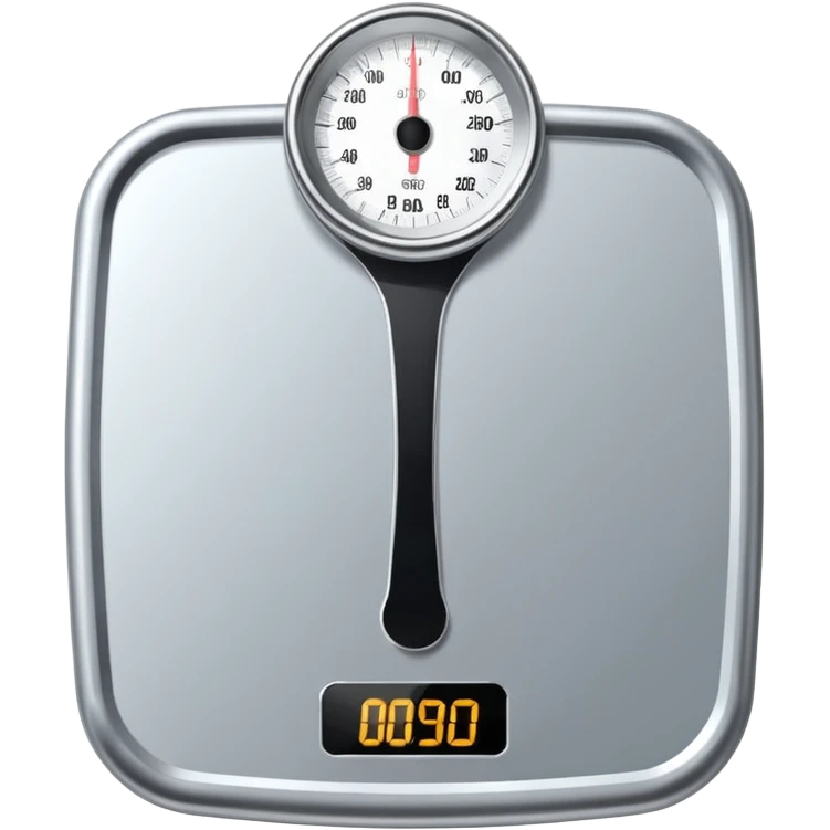 Digital weight scale with 0:00 on it emoji