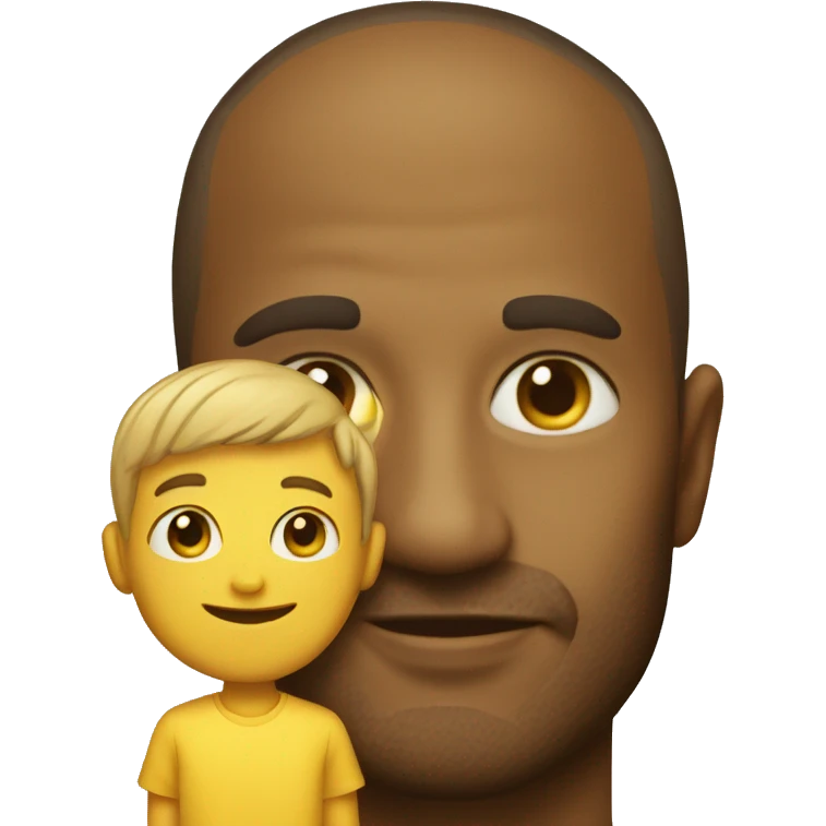 dad with kid emoji yellow skin emoji