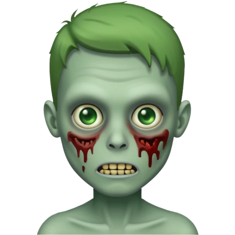zombie boy emoji with black background emoji