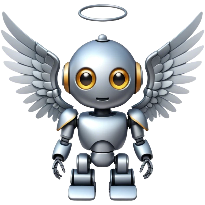 cute robot with wings emoji