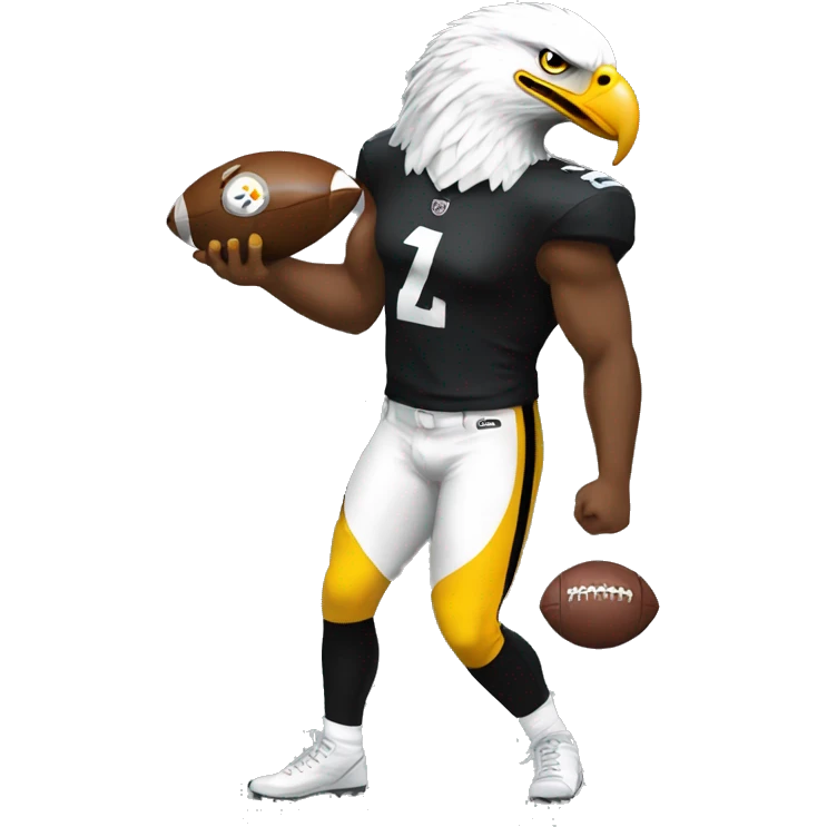 Eagle eating a steeler player emoji