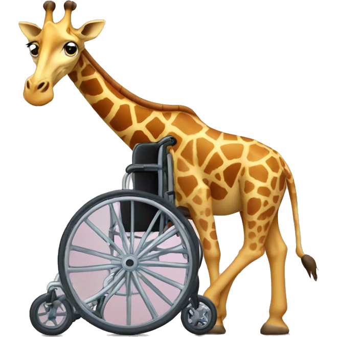 giraffe on a wheelchair emoji