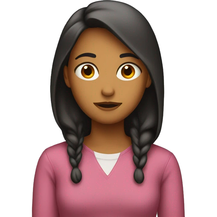 a girl who doesn't understand emoji