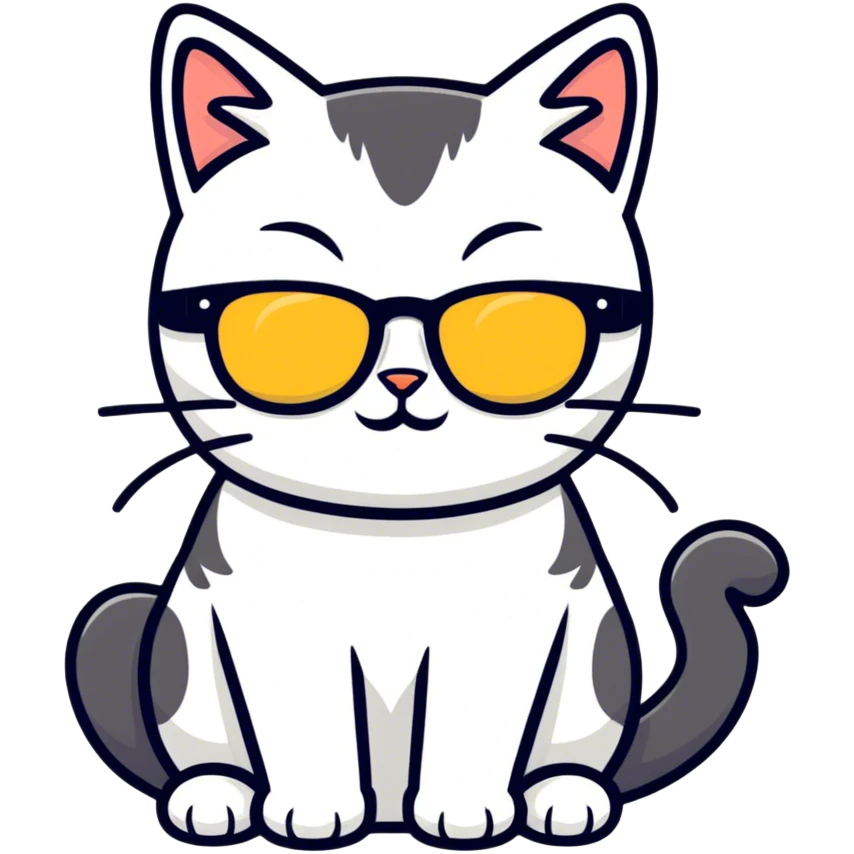 Cat with sunglasses emoji