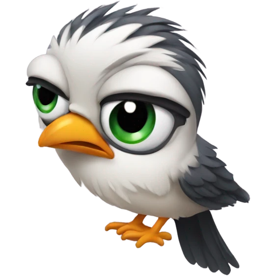 Upset bird emoji