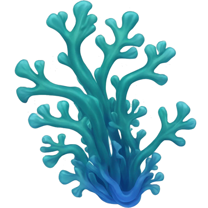 blue seaweed flowing emoji