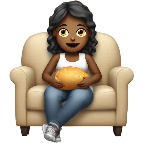 Couch potato girl emoji