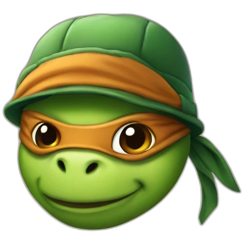 ninja turtle with a cap emoji