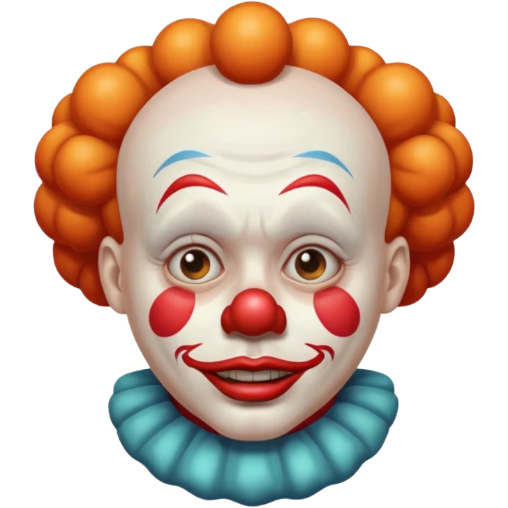 a clown looking tired  emoji