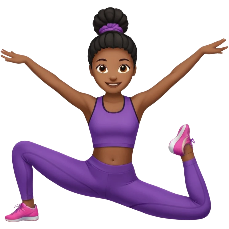 Black girl doing splits  emoji
