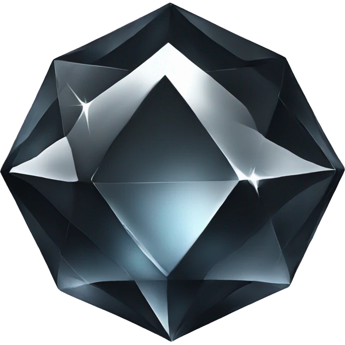 Black shiny diamond  emoji