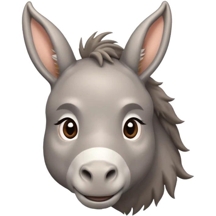 Cute donkey looking sideways emoji