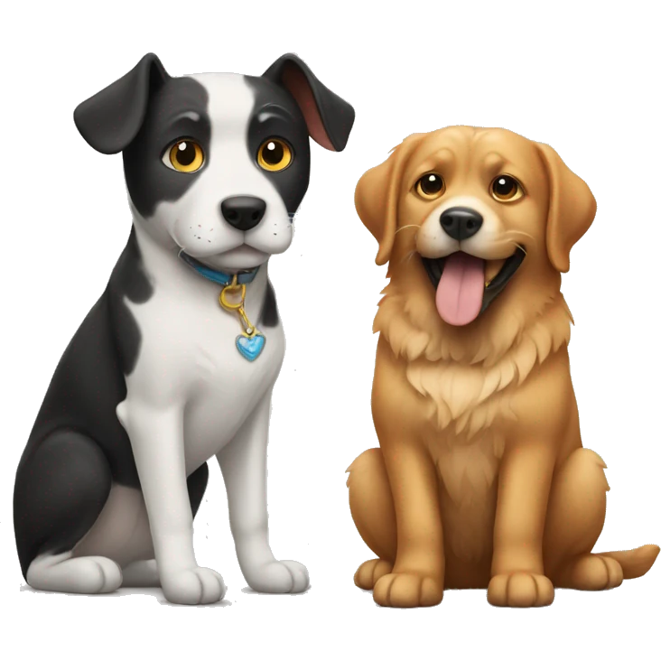 Dog and cat emoji