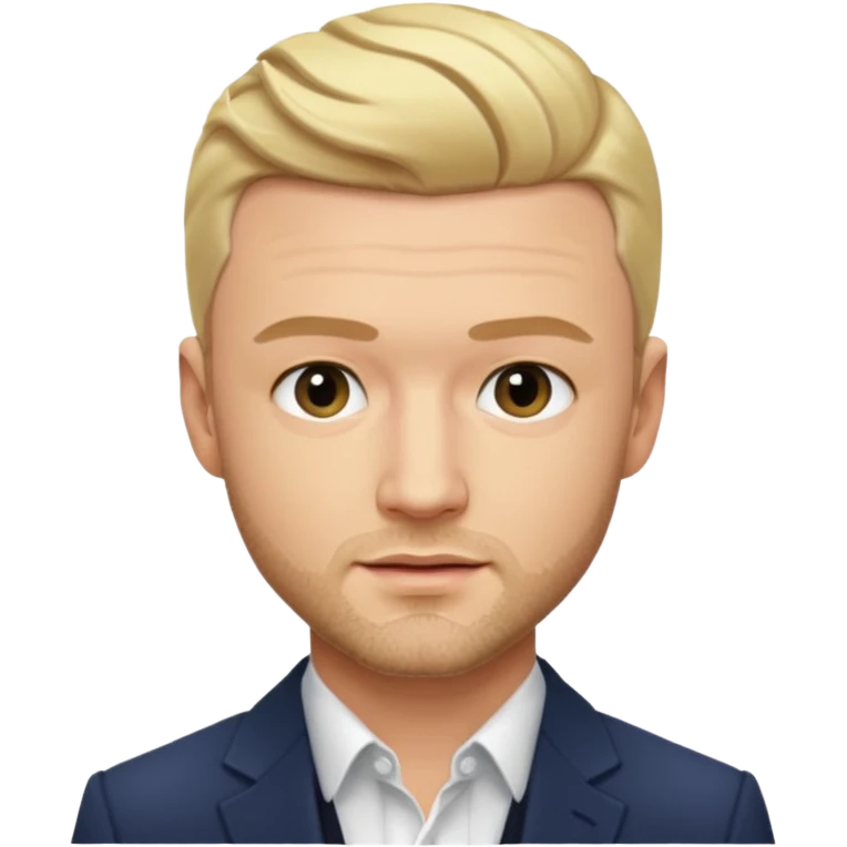 Justin Timberlake with blonde hair emoji