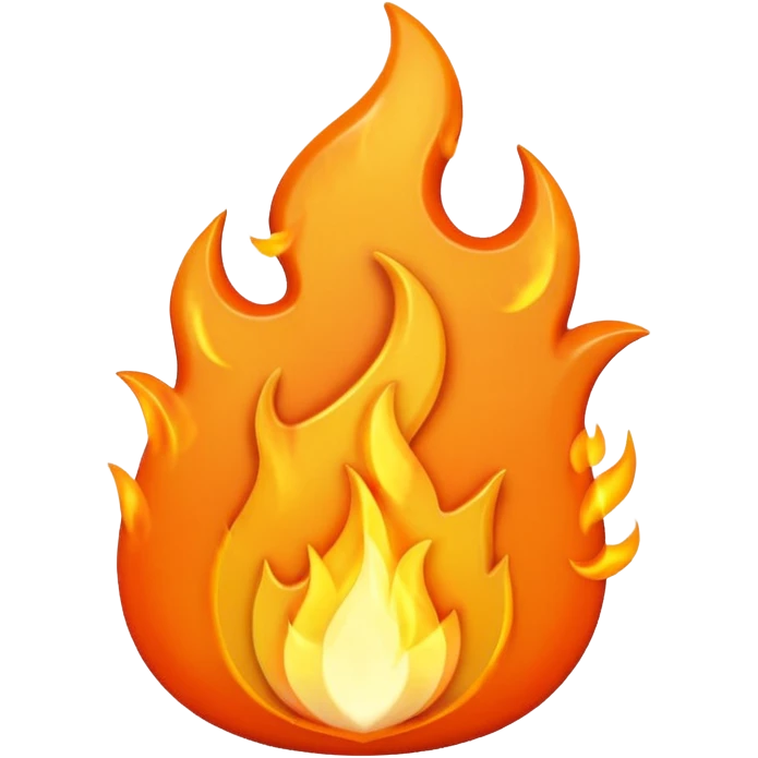 Flame in 3d emoji