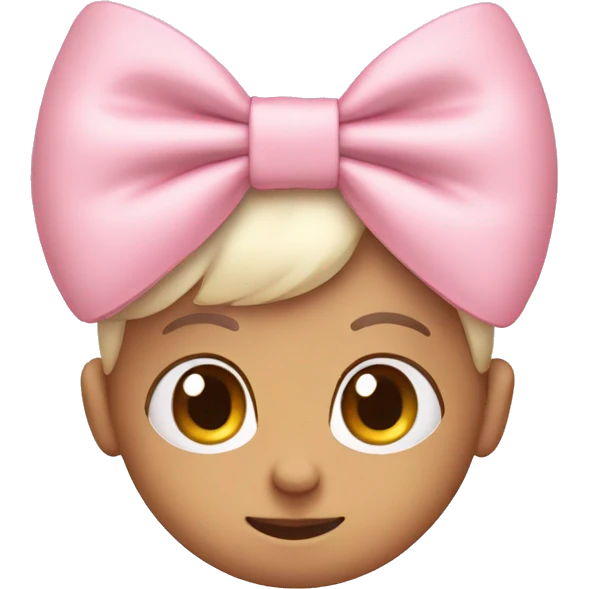 Pastel pink big bow emoji