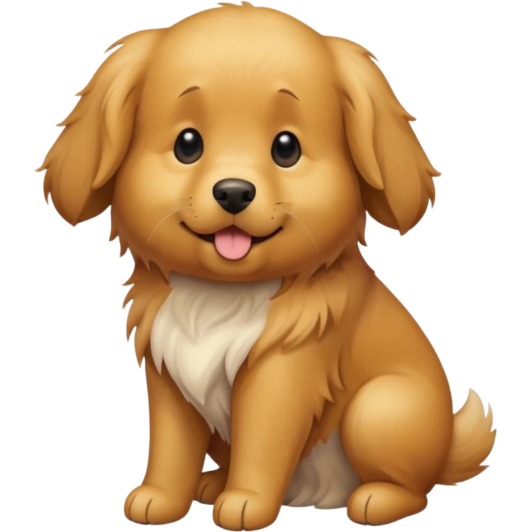 A dog golden retriever pooping emoji