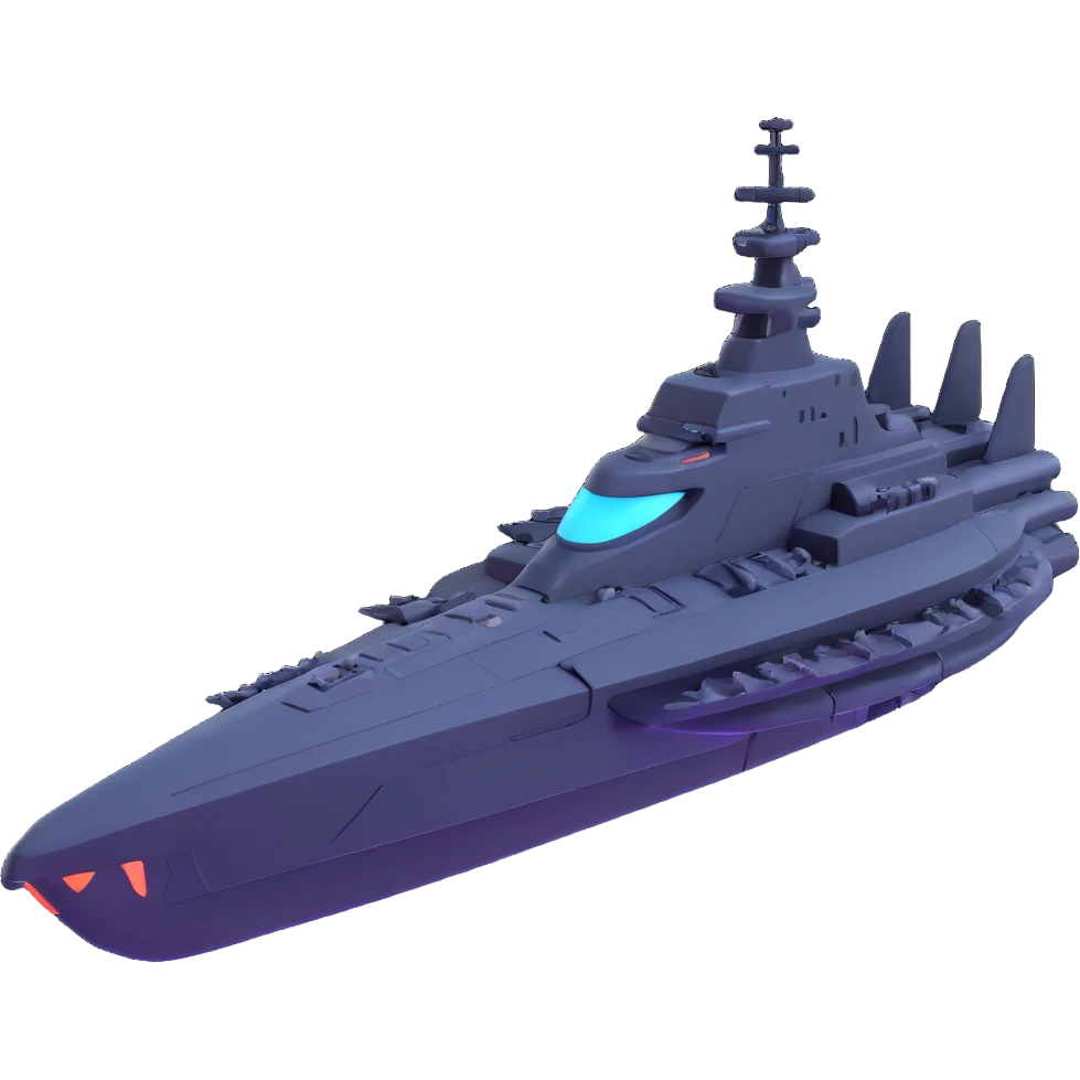 Advanced alien battleship with energy weapons emoji